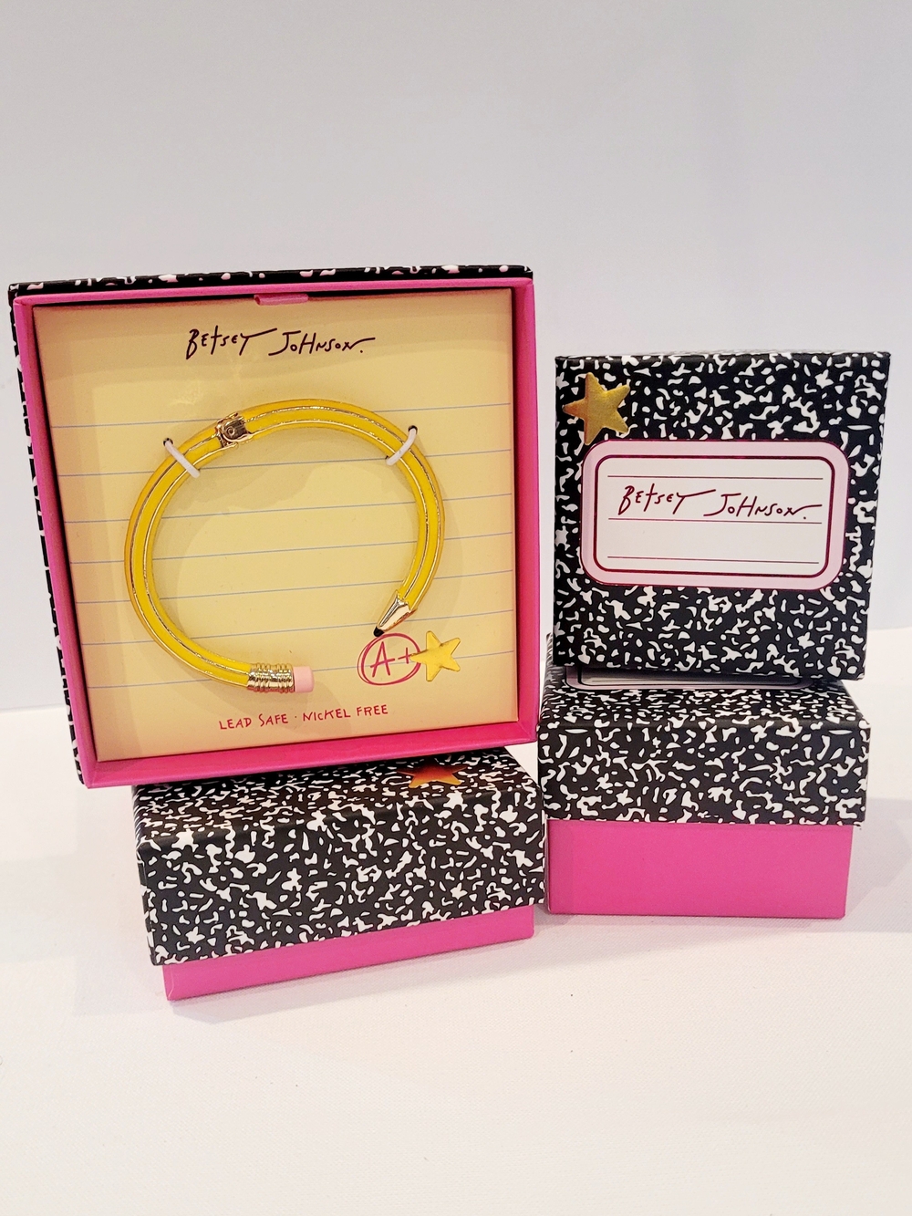 Betsey Johnson Yellow Pencil Bangle Bracelet - Picture 2 of 3